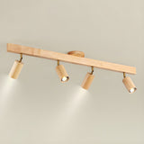 Japanese Wooden Adjustable LED Spotlight 1-Light