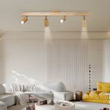 Japanese Wooden Adjustable LED Spotlight 1-Light