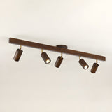 Japanese Wooden Adjustable LED Spotlight 1-Light