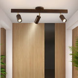 Japanese Wooden Adjustable LED Spotlight 1-Light
