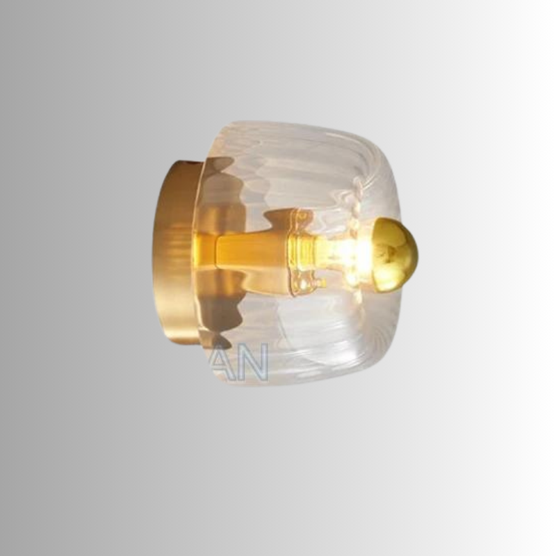 Nordic Bauhaus Glass Round LED Wall Light 1-Light