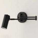 Nordic Brass Cylinder Swing Arm Wall Sconce Lamp 1-Light Lasson Living