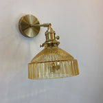 Nordic Brass Glass Dome Wall Sconce Lamp 1-Light Lasson Living