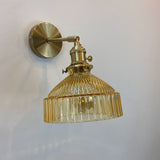 Nordic Brass Glass Dome Wall Sconce Lamp 1-Light Lasson Living