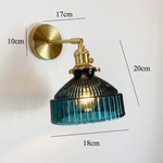 Nordic Brass Glass Dome Wall Sconce Lamp 1-Light Lasson Living
