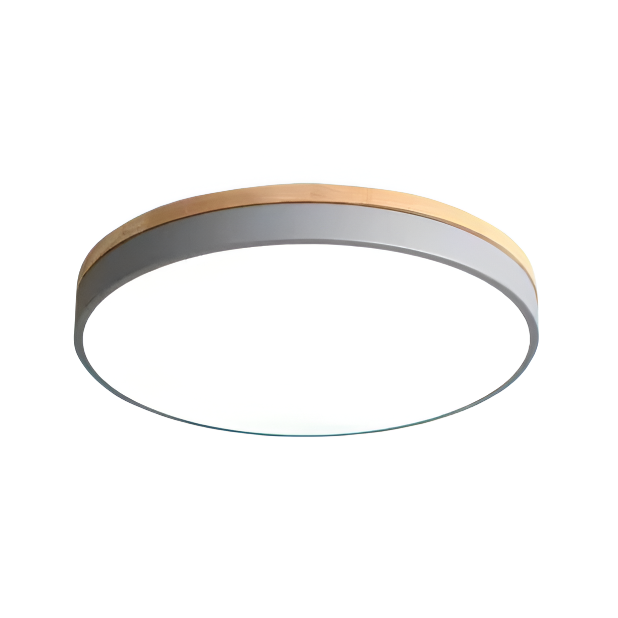 Scandinavian Round Wood Accent LED Ceiling Light