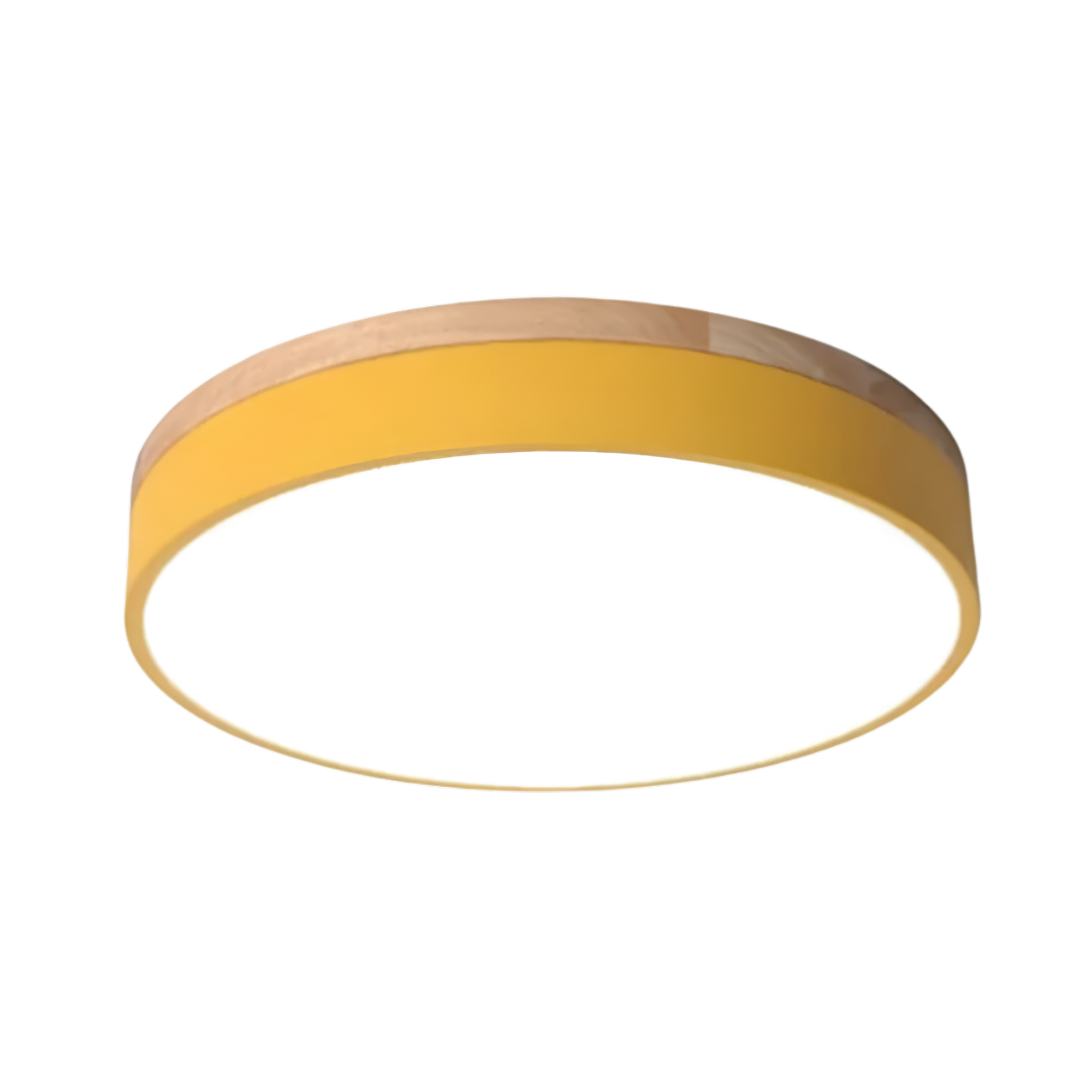Scandinavian Round Wood Accent LED Ceiling Light