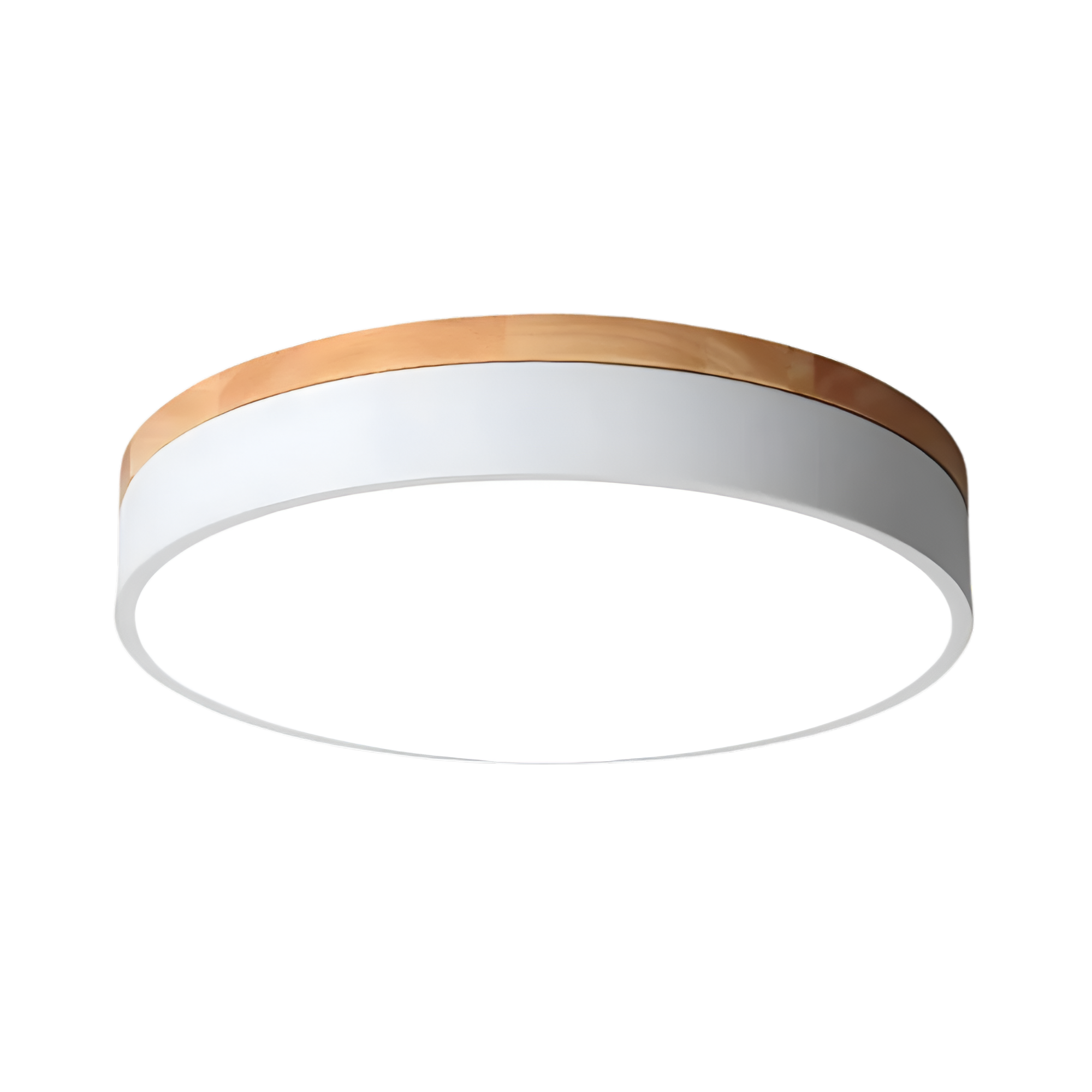 Scandinavian Round Wood Accent LED Ceiling Light