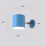 Nordic Wooden Cylinder Rotatable LED Wall Sconce | 1-Light