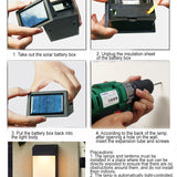 Modern Square Frosted Glass Solar LED Wall Sconce