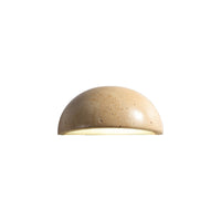 Wabi-Sabi Travertine Semicircular Wall Sconce LED 1-Light Lasson Living