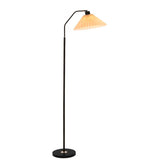 Minimalist Pleated Fabric Shade LED Floor Lamp | 1-Light Standing