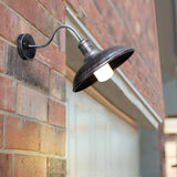Vintage Industrial Iron Bowl Outdoor Wall Light LED 1-Light