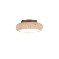 Retro Travertine Round LED Ceiling Light 1-Light