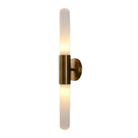 Nordic Water-Ripple Glass Brass Wall Sconce LED 1-Light Lasson Living