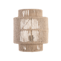 Vintage Bohemian Hand-Woven Rope Wall Sconce LED 1-Light