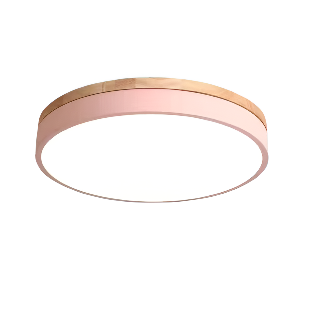 Scandinavian Round Wood Accent LED Ceiling Light