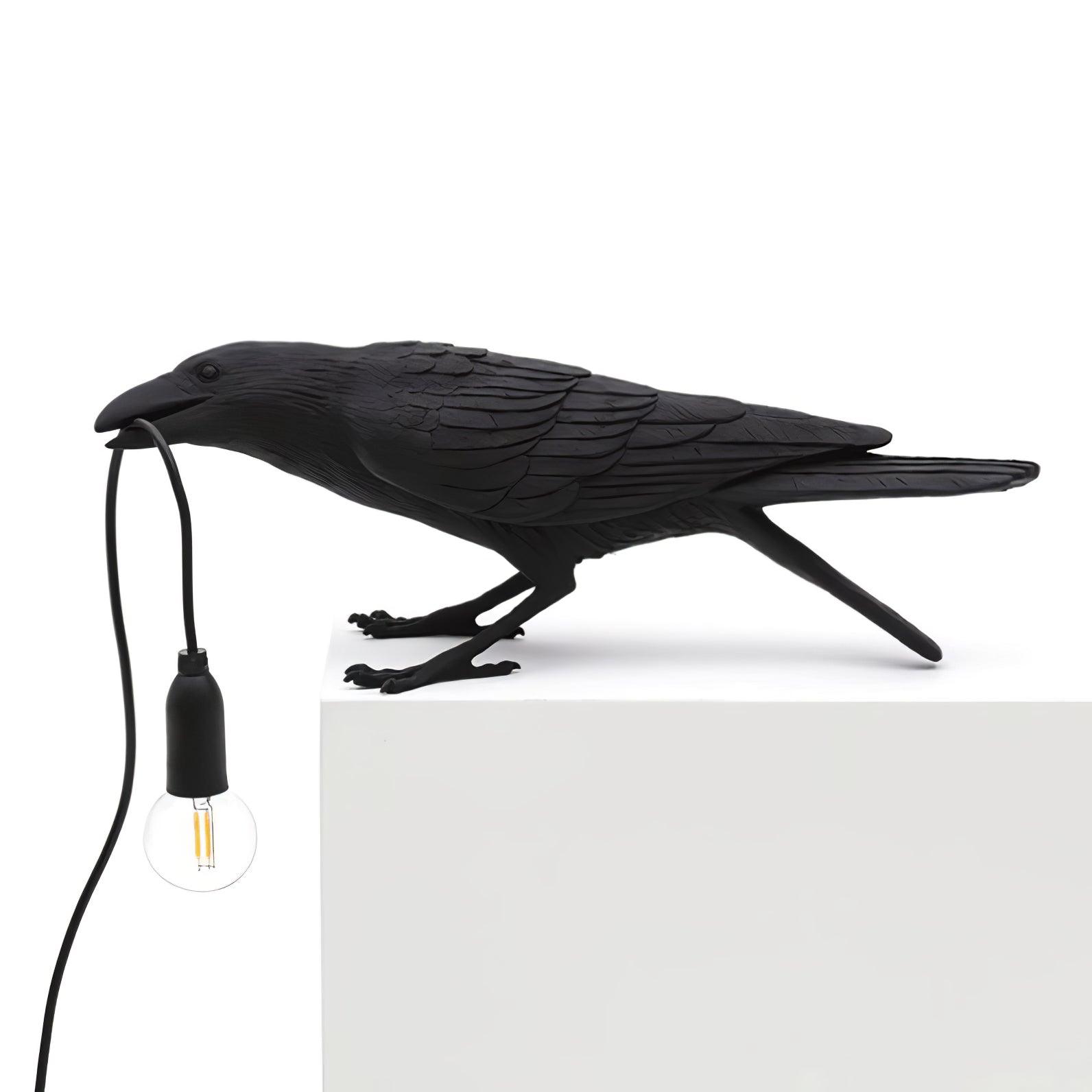 Creative Raven Resin LED Plug-In Table Lamp 1-Light