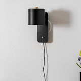 Modern Minimalist Rotatable Cylinder Plug-In Wall Sconce 1-Light