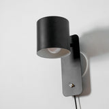 Modern Minimalist Rotatable Cylinder Plug-In Wall Sconce 1-Light