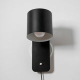 Modern Minimalist Rotatable Cylinder Plug-In Wall Sconce 1-Light