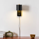 Modern Minimalist Rotatable Cylinder Plug-In Wall Sconce 1-Light