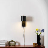 Modern Minimalist Rotatable Cylinder Plug-In Wall Sconce 1-Light