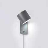 Modern Minimalist Rotatable Cylinder Plug-In Wall Sconce 1-Light
