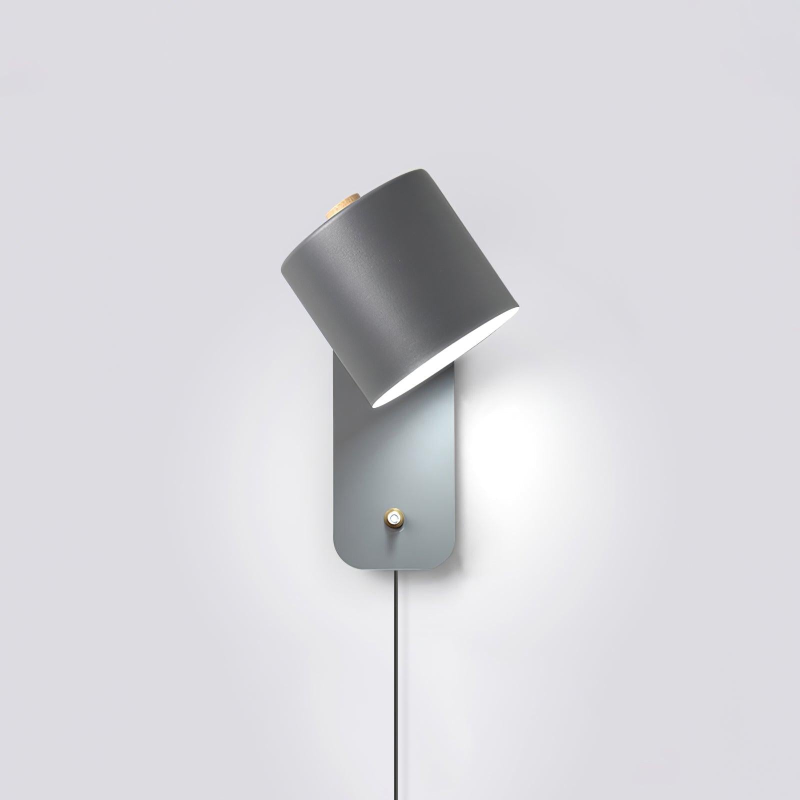 Modern Minimalist Rotatable Cylinder Plug-In Wall Sconce 1-Light