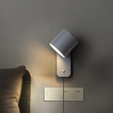 Modern Minimalist Rotatable Cylinder Plug-In Wall Sconce 1-Light