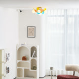 Modern Macaron Globe LED Ceiling Light 1-Light