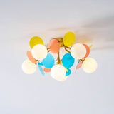 Modern Macaron Globe LED Ceiling Light 1-Light