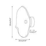 Nordic Curved Glass Japandi LED Wall Sconce 1-Light