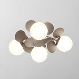 Modern Macaron Globe LED Ceiling Light 1-Light