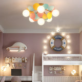 Modern Macaron Globe LED Ceiling Light 1-Light