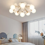 Modern Macaron Globe LED Ceiling Light 1-Light