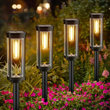 Modern Rectangular Solar Garden Lantern 1-Light