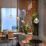 Vintage Copper Glass Globe Pendant Light 1-Light