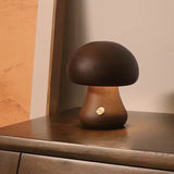 Modern Wood Mushroom LED Table Lamp 1-Light