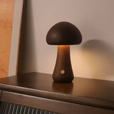 Modern Wood Mushroom LED Table Lamp 1-Light