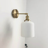Japanese Brass Pleated Glass Wall Light | 1-Light