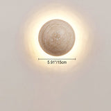 Japanese Minimalist Travertine Round LED Wall Light | 1-Light