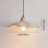 Japanese Vintage Cement Flower Pendant Light | 1-Light
