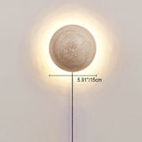 Japanese Minimalist Travertine Round LED Wall Light | 1-Light