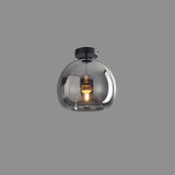 Nordic Glass Globe Semi-Flush Ceiling Light | 1-Light