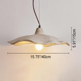 Japanese Vintage Cement Flower Pendant Light | 1-Light