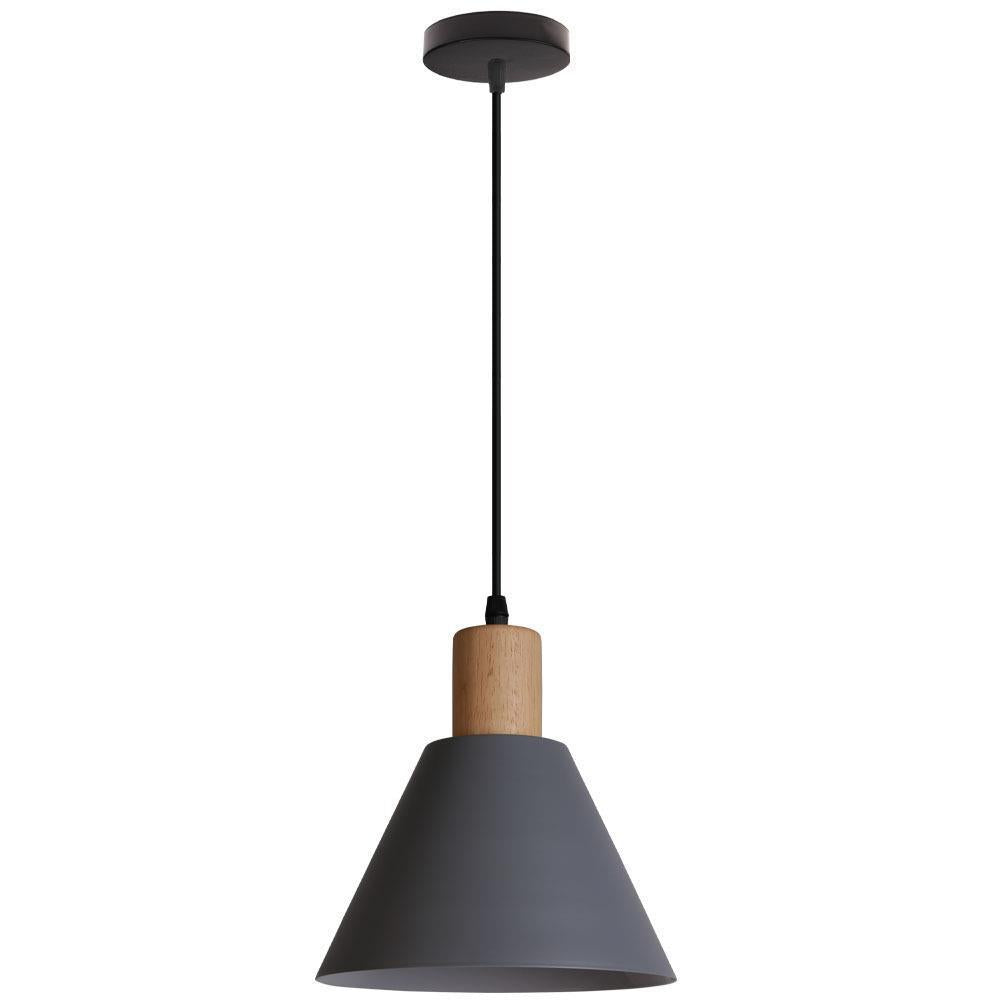 Nordic Wood Cone Pendant Light | 1-Light