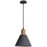 Nordic Wood Cone Pendant Light | 1-Light