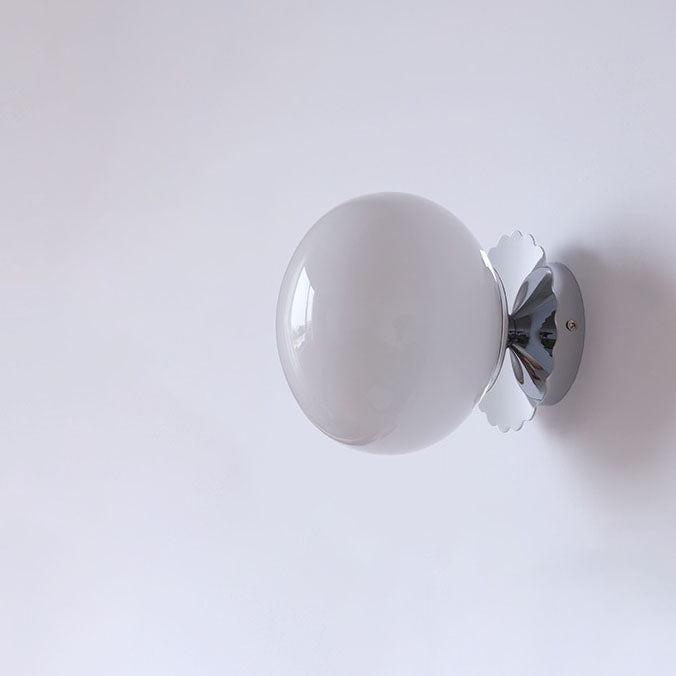 Modern Minimalist Glass Globe Wall Light | 1-Light