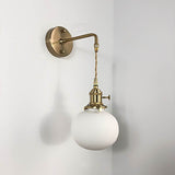 Japanese Brass Pleated Glass Wall Light | 1-Light